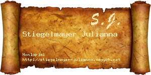 Stiegelmayer Julianna névjegykártya